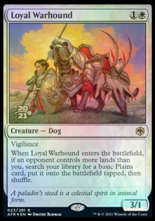 Loyal Warhound [Dungeons & Dragons: Adventures in the Forgotten Realms Prerelease Promos] | Galactic Gamez