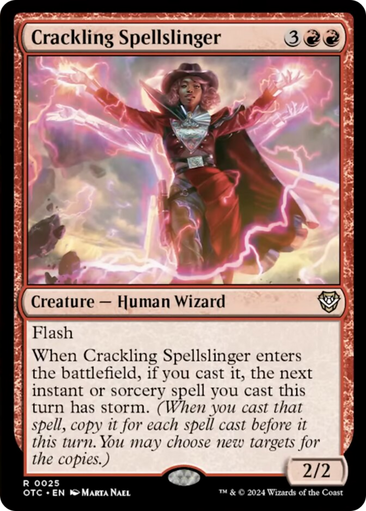 Crackling Spellslinger [Outlaws of Thunder Junction Commander] | Galactic Gamez