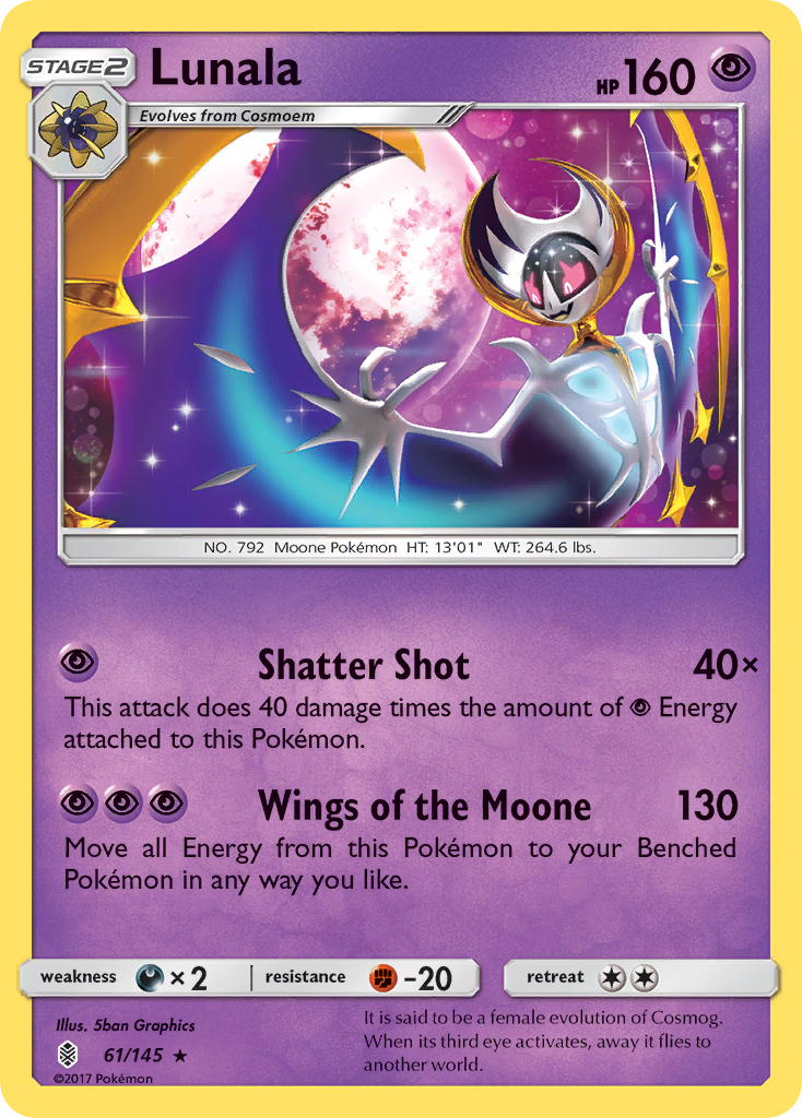 Lunala (61/145) [Sun & Moon: Guardians Rising] | Galactic Gamez