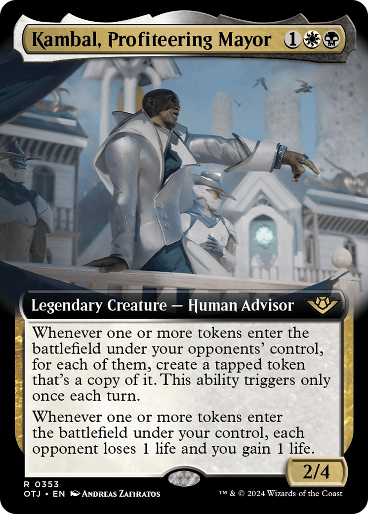 Kambal, Profiteering Mayor (Extended Art) [Outlaws of Thunder Junction] | Galactic Gamez