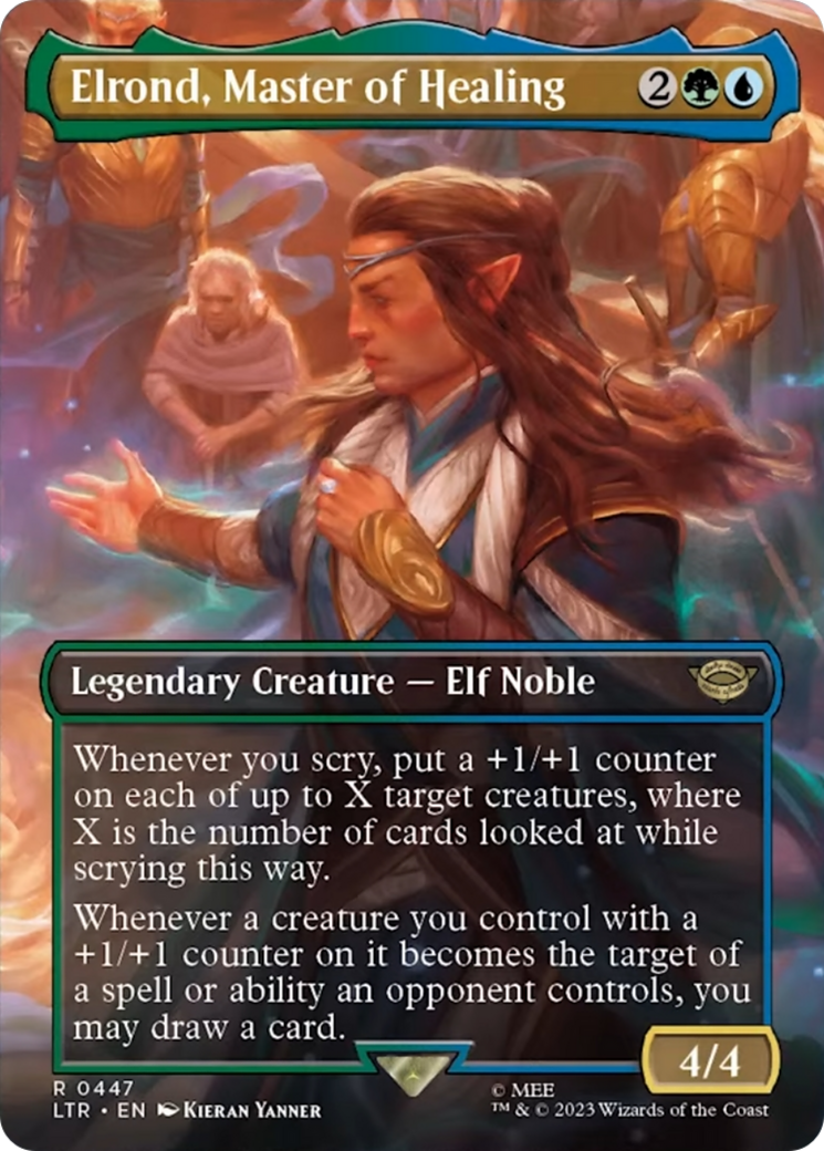Elrond, Master of Healing (Borderless Alternate Art) [The Lord of the Rings: Tales of Middle-Earth] | Galactic Gamez