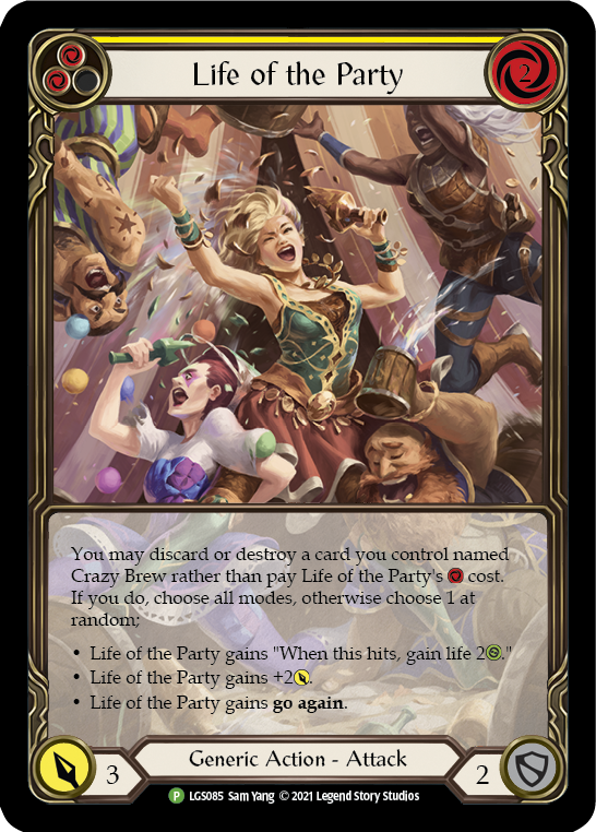 Life of the Party (Yellow) [LGS085] (Promo)  Rainbow Foil | Galactic Gamez