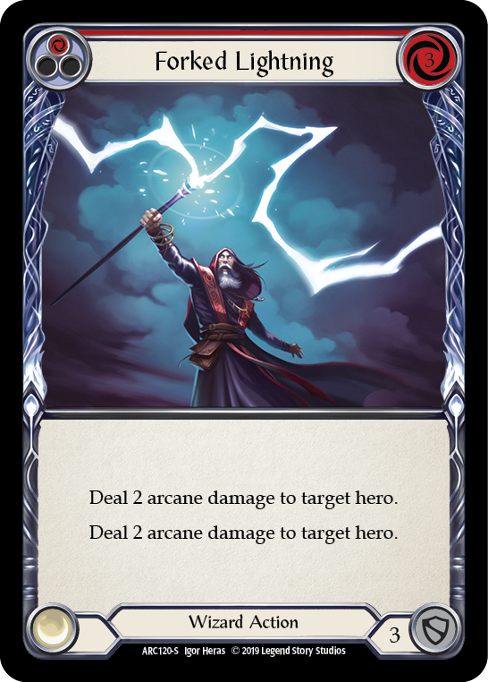 Forked Lightning [ARC120-S] (Arcane Rising)  1st Edition Rainbow Foil | Galactic Gamez