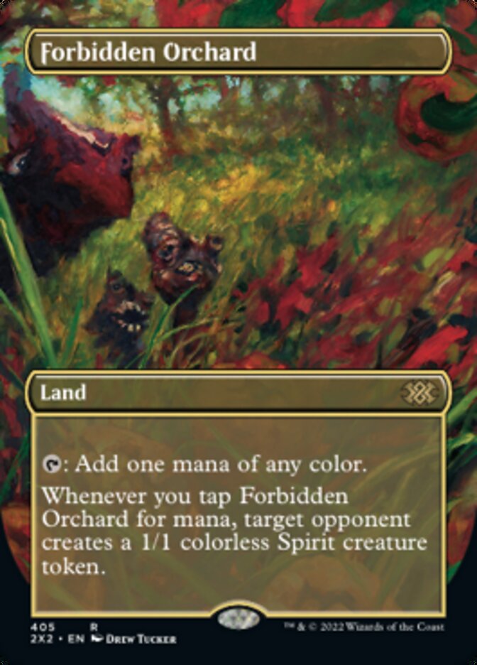 Forbidden Orchard (Borderless Alternate Art) [Double Masters 2022] | Galactic Gamez