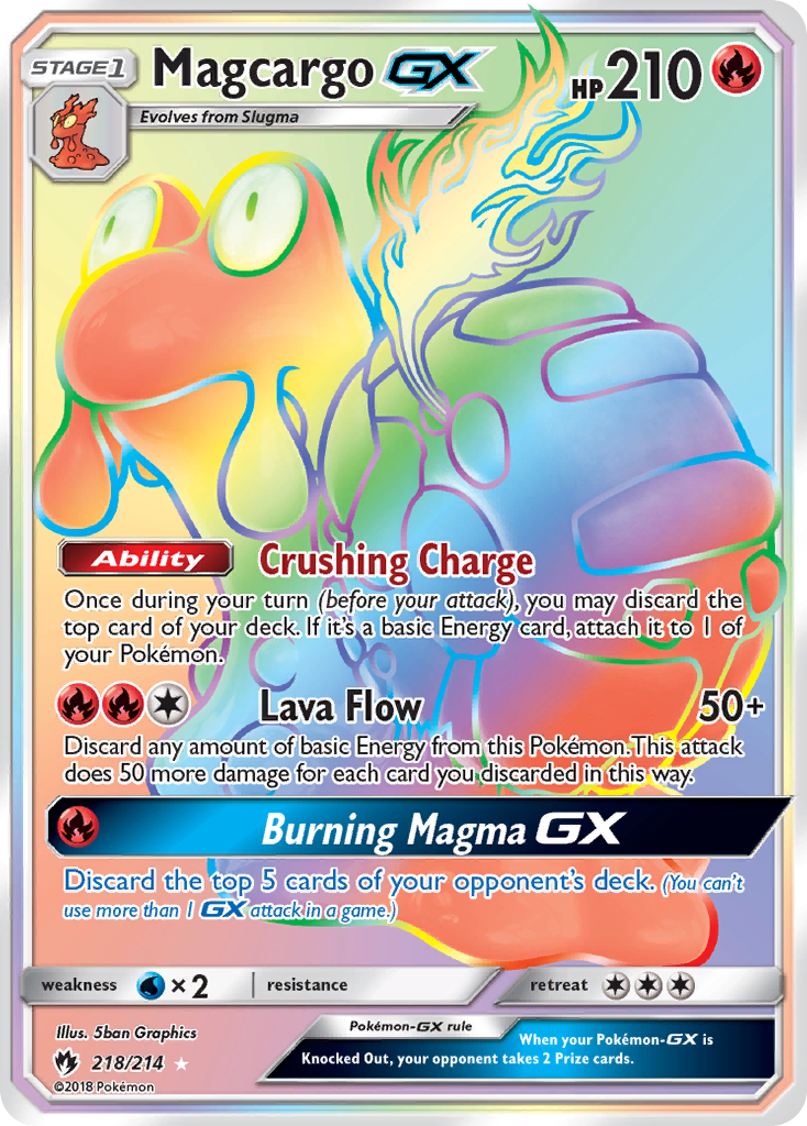 Magcargo GX (218/214) [Sun & Moon: Lost Thunder] | Galactic Gamez