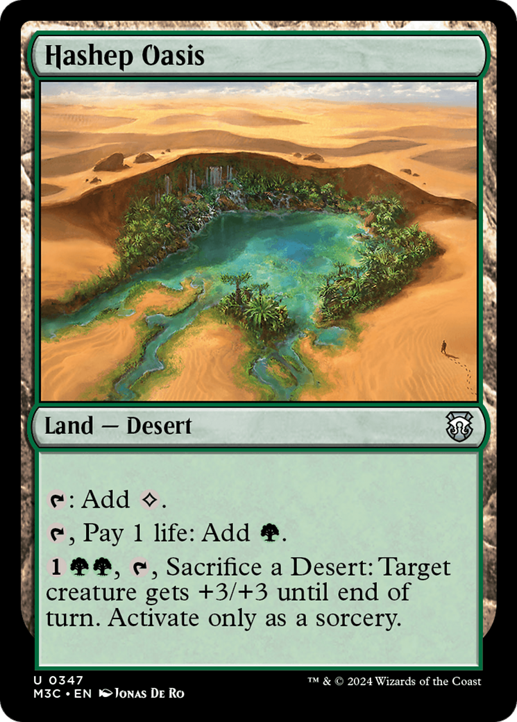 Hashep Oasis (Ripple Foil) [Modern Horizons 3 Commander] | Galactic Gamez