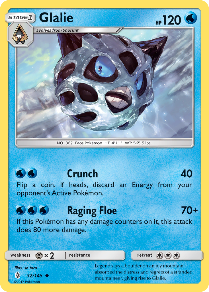 Glalie (32/145) [Sun & Moon: Guardians Rising] | Galactic Gamez