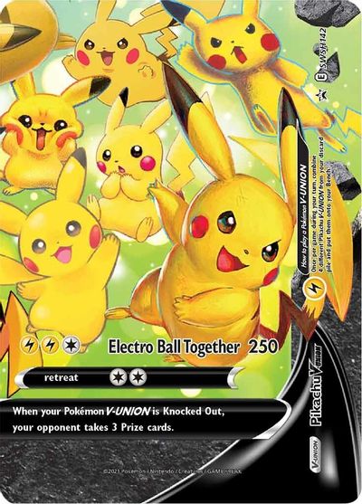 Pikachu V-UNION (SWSH142) (Celebrations) [Sword & Shield: Black Star Promos] | Galactic Gamez