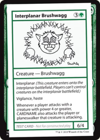 Interplanar Brushwagg (2021 Edition) [Mystery Booster Playtest Cards] | Galactic Gamez