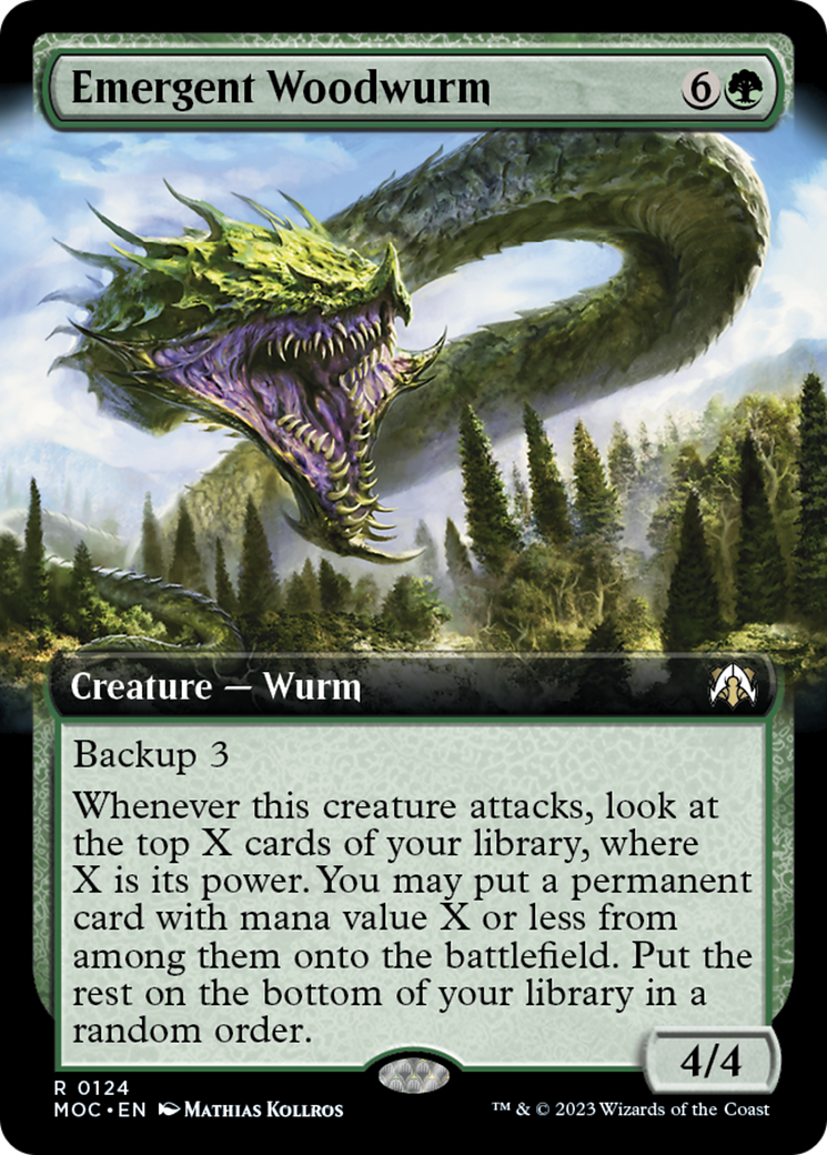 Emergent Woodwurm (Extended Art) [March of the Machine Commander] | Galactic Gamez