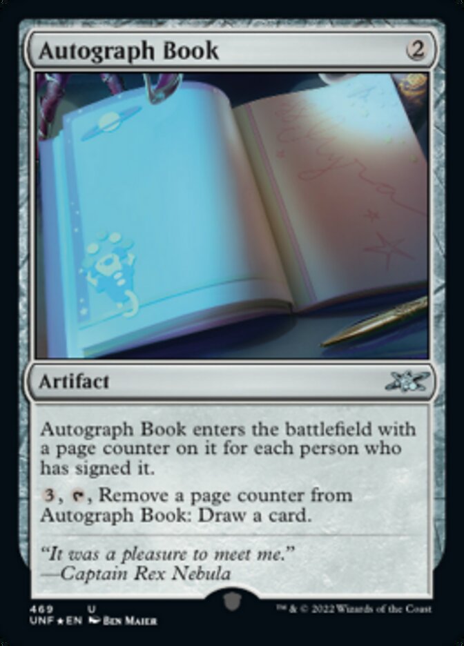 Autograph Book (Galaxy Foil) [Unfinity] | Galactic Gamez