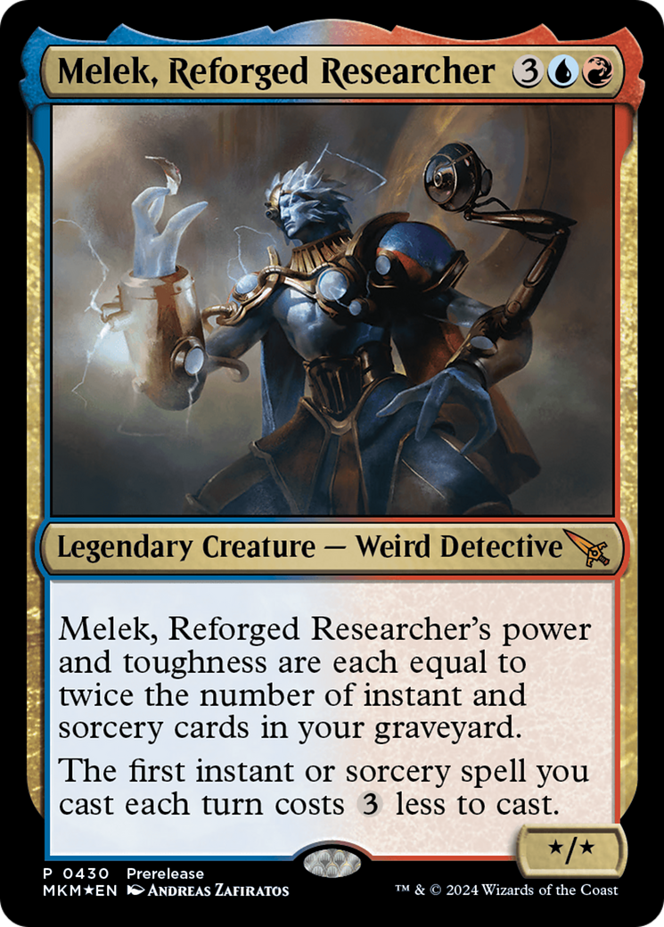 Melek, Reforged Researcher [Murders at Karlov Manor Prerelease Promos] | Galactic Gamez