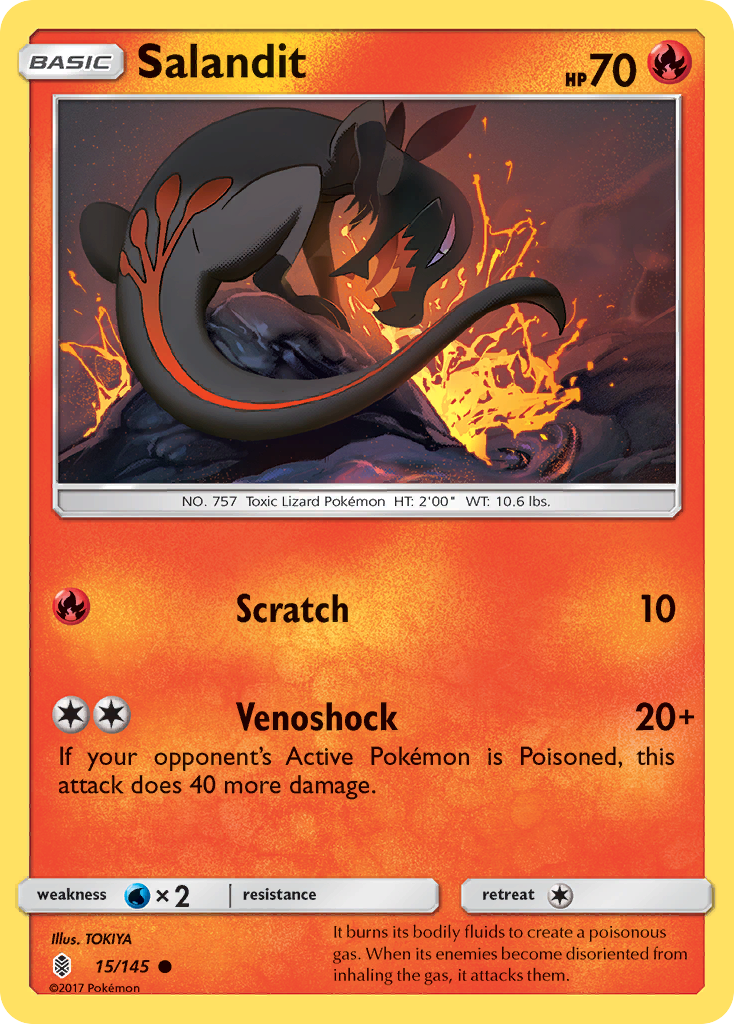 Salandit (15/145) [Sun & Moon: Guardians Rising] | Galactic Gamez