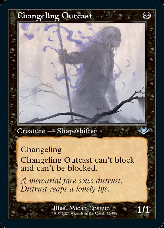 Changeling Outcast (Retro Foil Etched) [Modern Horizons] | Galactic Gamez