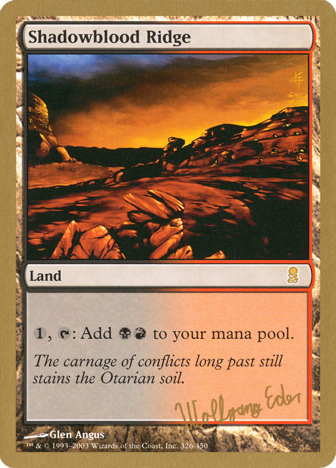 Shadowblood Ridge (Wolfgang Eder) [World Championship Decks 2003] | Galactic Gamez