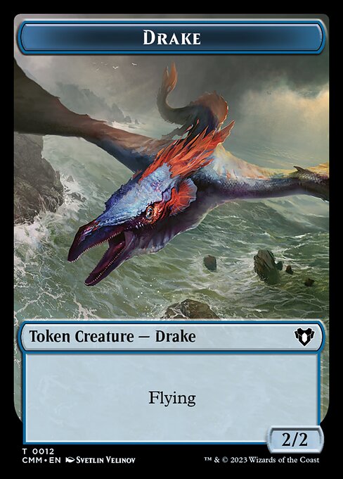 Spirit (0010) // Drake Double-Sided Token [Commander Masters Tokens] | Galactic Gamez