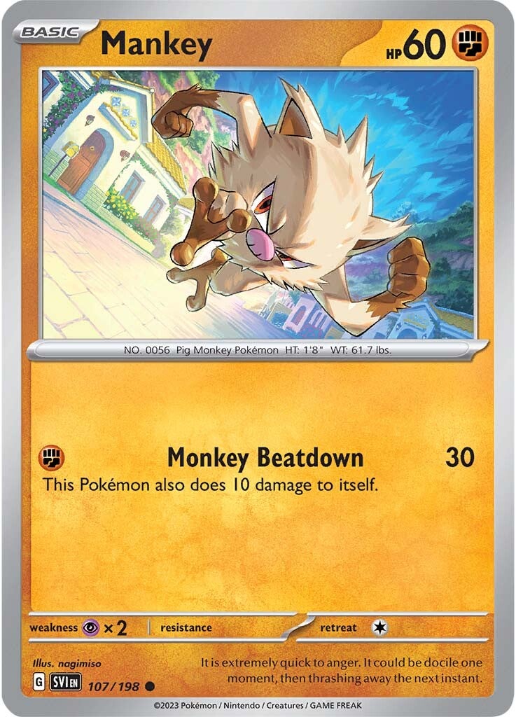 Mankey (107/198) [Scarlet & Violet: Base Set] | Galactic Gamez