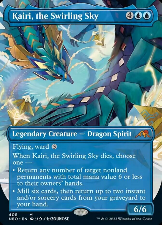 Kairi, the Swirling Sky (Borderless Alternate Art) [Kamigawa: Neon Dynasty] | Galactic Gamez