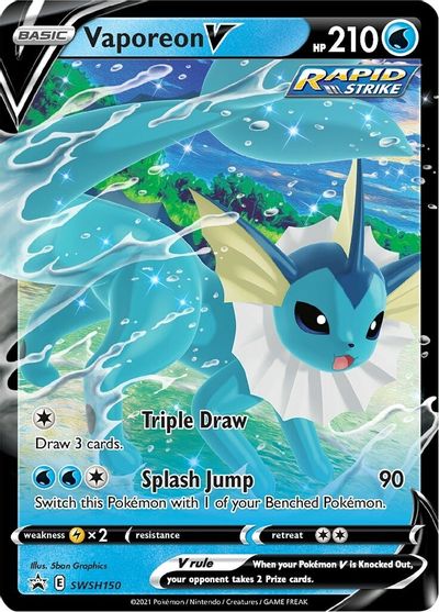 Vaporeon V (SWSH150) [Sword & Shield: Black Star Promos] | Galactic Gamez