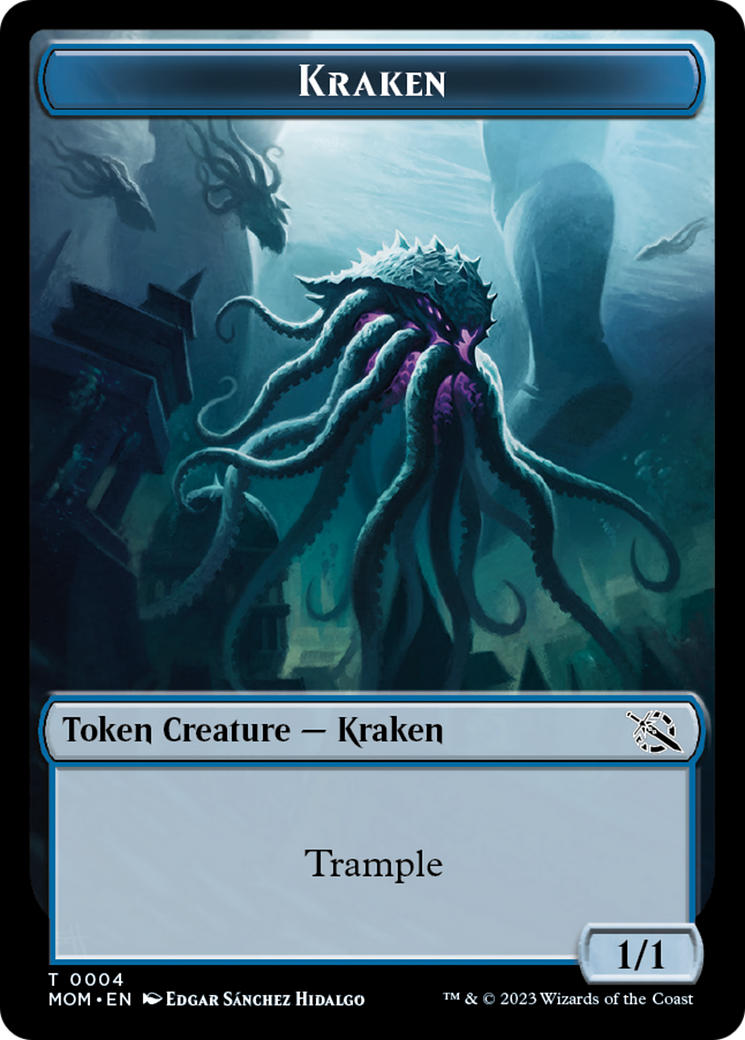 Treasure (21) // Kraken Double-Sided Token [March of the Machine Tokens] | Galactic Gamez