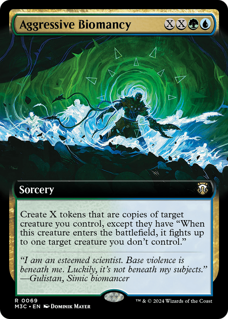 Aggressive Biomancy (Extended Art) (Ripple Foil) [Modern Horizons 3 Commander] | Galactic Gamez