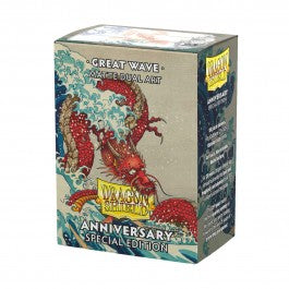 Dragon Shield Sleeves: Standard Matte Dual Art 25th Anniversary - Great Wave 100CT | Galactic Gamez