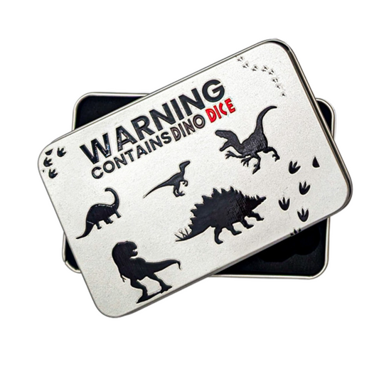 Roll For Initiative - Dinosaur Dice Tin | Galactic Gamez