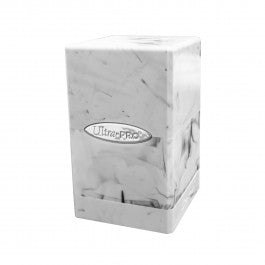 UPR16347: Deckbox: Satin Tower 100+ Marble- Black/White | Galactic Gamez