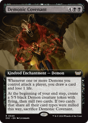 Demonic Covenant (Extended Art) [Duskmourn: House of Horror Commander] | Galactic Gamez