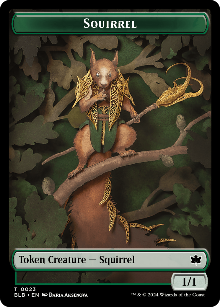 Squirrel // Darkstar Augur Double-Sided Token [Bloomburrow Tokens] | Galactic Gamez