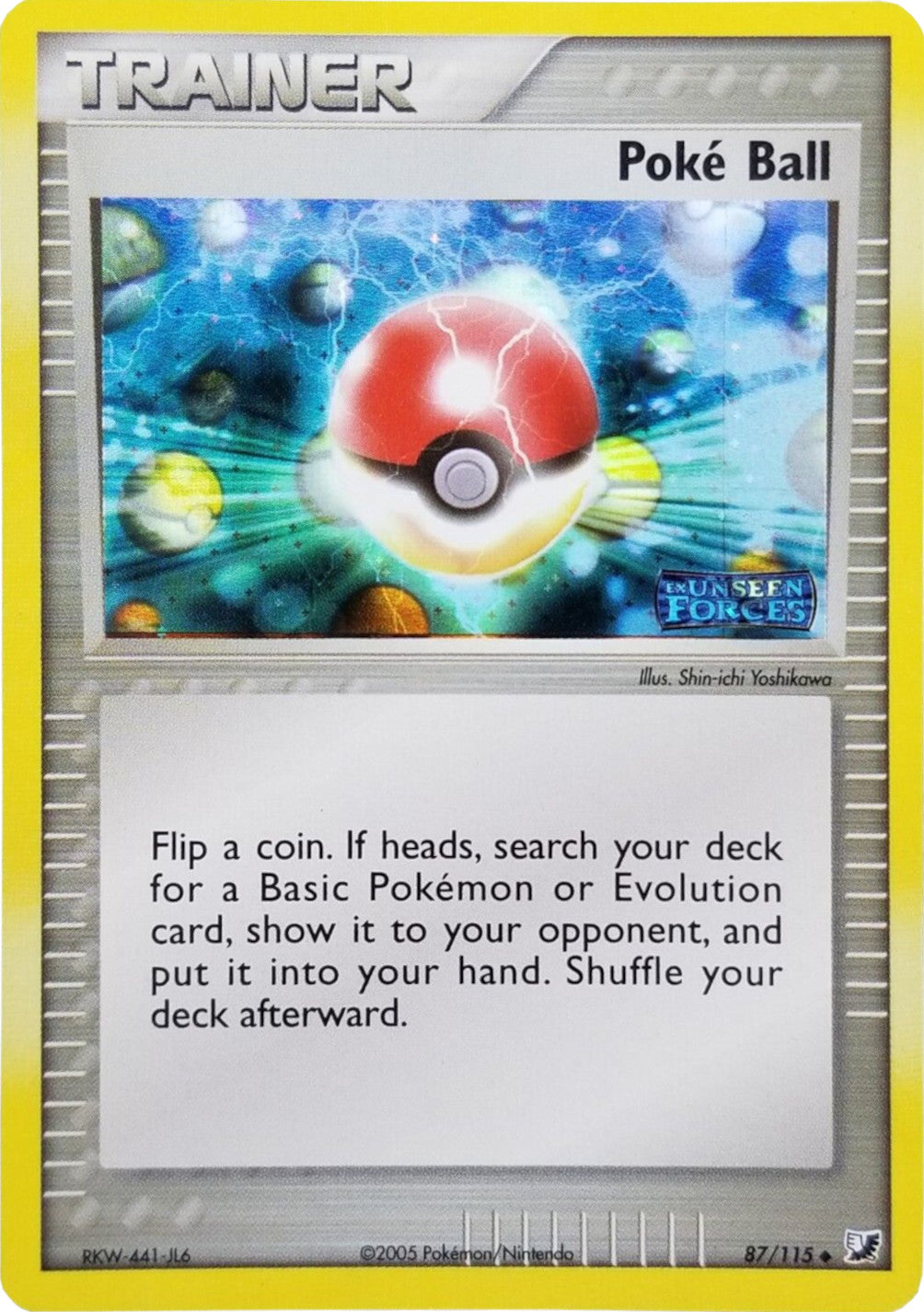 Poke Ball (87/115) (Stamped) [EX: Unseen Forces] | Galactic Gamez