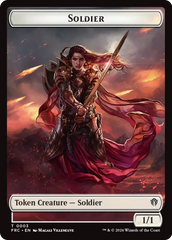 Soldier // Shark Double-Sided Token [Reality Fracture Commander Tokens] | Galactic Gamez
