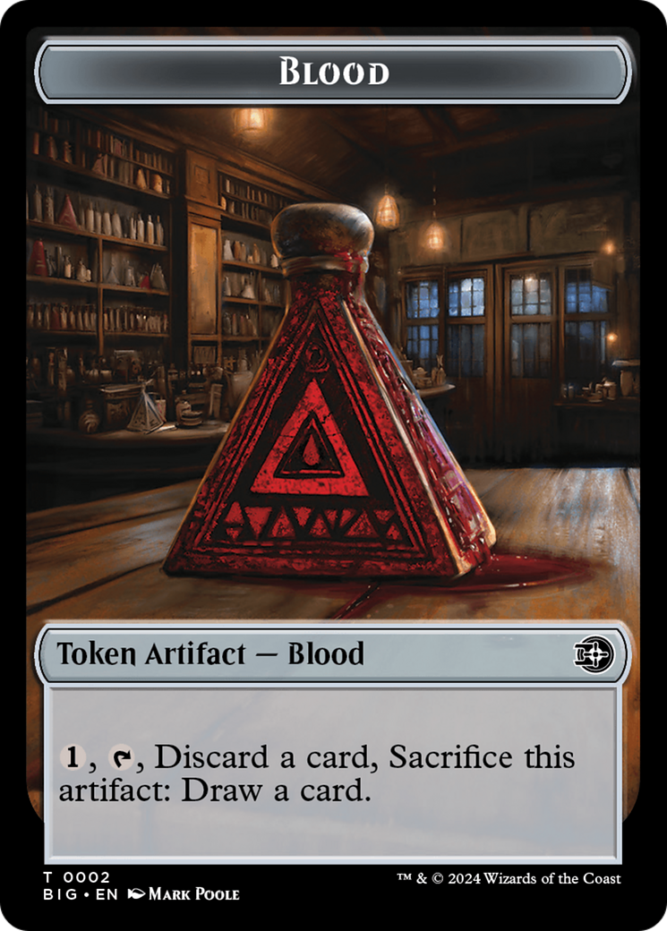 Blood // Plot Double-Sided Token [Outlaws of Thunder Junction: The Big Score Tokens] | Galactic Gamez