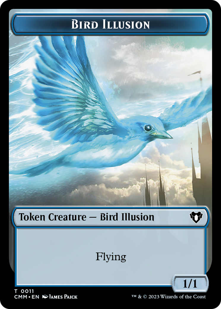 Bird Illusion Token [Commander Masters Tokens] | Galactic Gamez