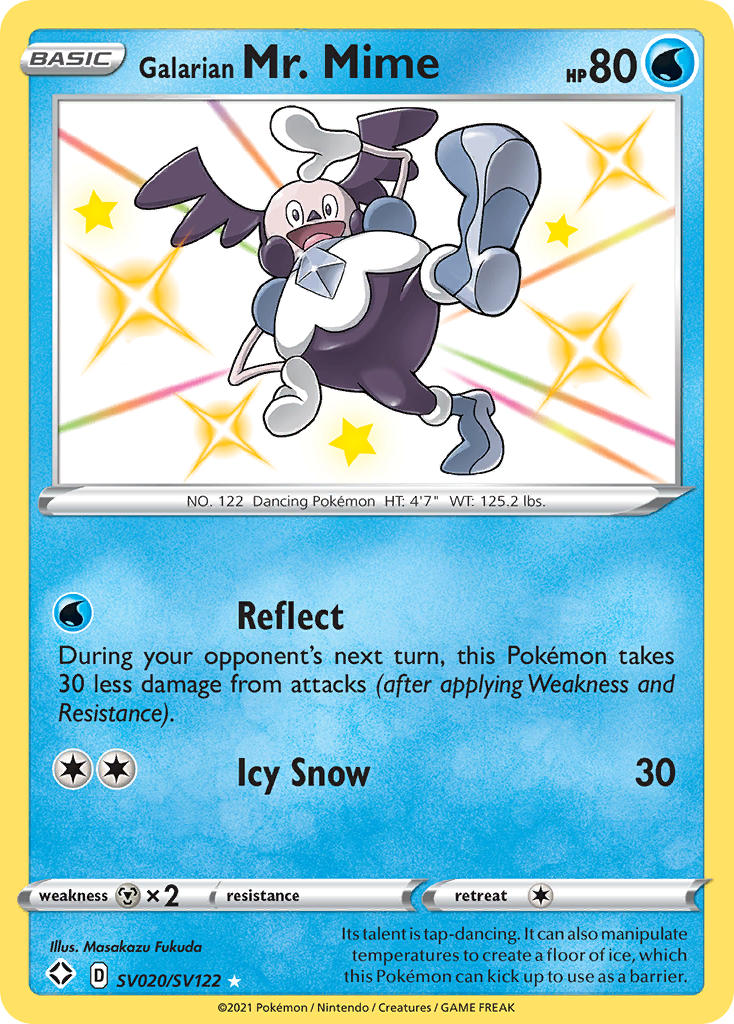 Galarian Mr. Mime (SV020/SV122) [Sword & Shield: Shining Fates] | Galactic Gamez