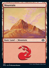 Mountain (487) (Foil Etched) [Modern Horizons 2] | Galactic Gamez