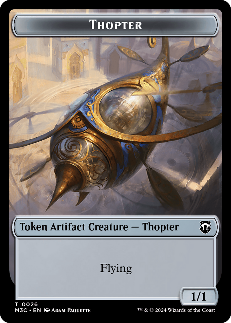 Aetherborn // Thopter Double-Sided Token [Modern Horizons 3 Commander Tokens] | Galactic Gamez