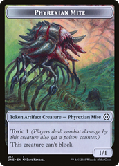 Phyrexian Mite Token (012) // Phyrexian Golem Double-Sided Token [Phyrexia: All Will Be One Tokens] | Galactic Gamez