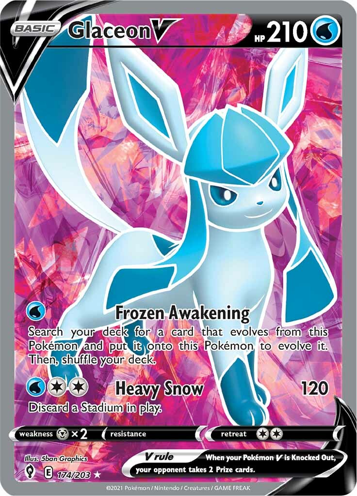 Glaceon V (174/203) [Sword & Shield: Evolving Skies] | Galactic Gamez