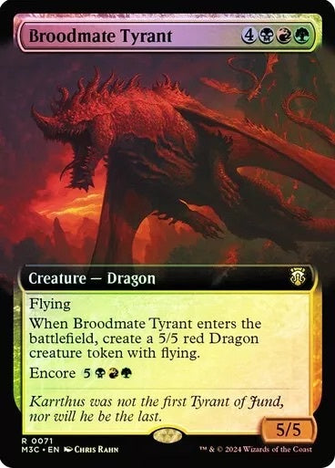 Broodmate Tyrant (Extended Art) (Ripple Foil) [Modern Horizons 3 Commander] | Galactic Gamez