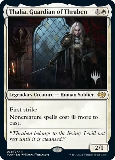 Thalia, Guardian of Thraben (Promo Pack) [Innistrad: Crimson Vow Promos] | Galactic Gamez