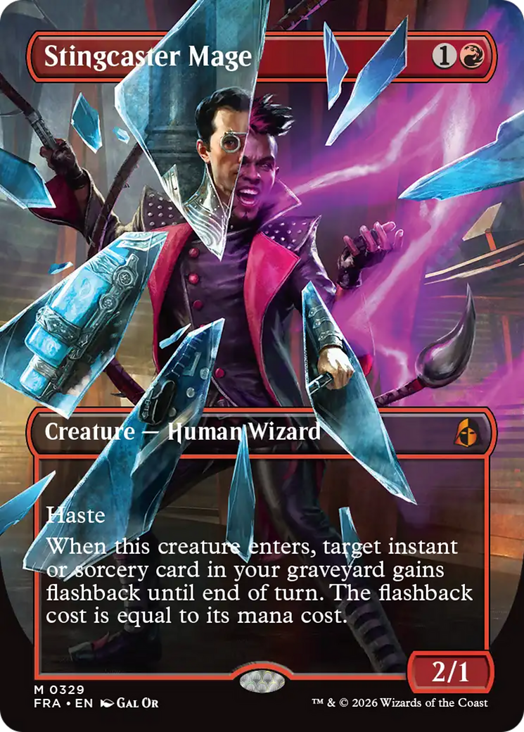 Stingcaster Mage (Borderless) [Reality Fracture] | Galactic Gamez