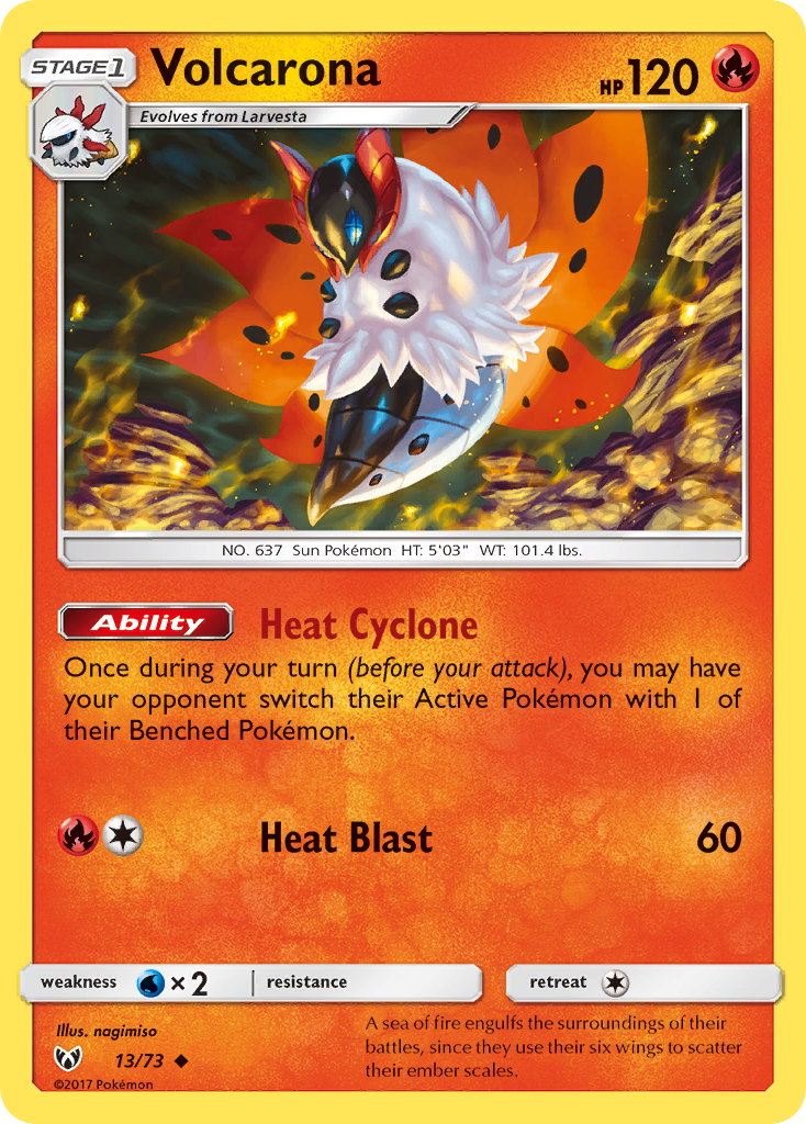 Volcarona (13/73) [Sun & Moon: Shining Legends] | Galactic Gamez