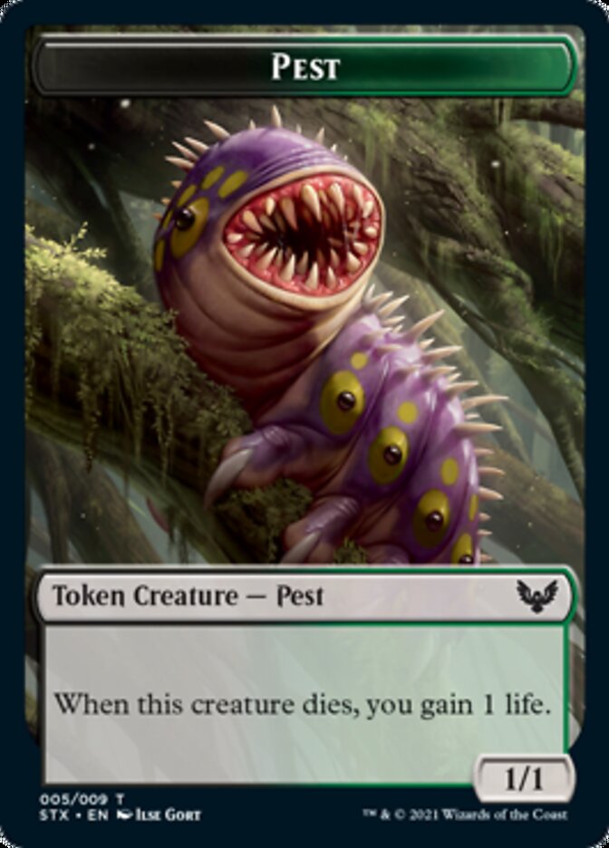 Inkling // Pest Double-Sided Token [Strixhaven: School of Mages Tokens] | Galactic Gamez