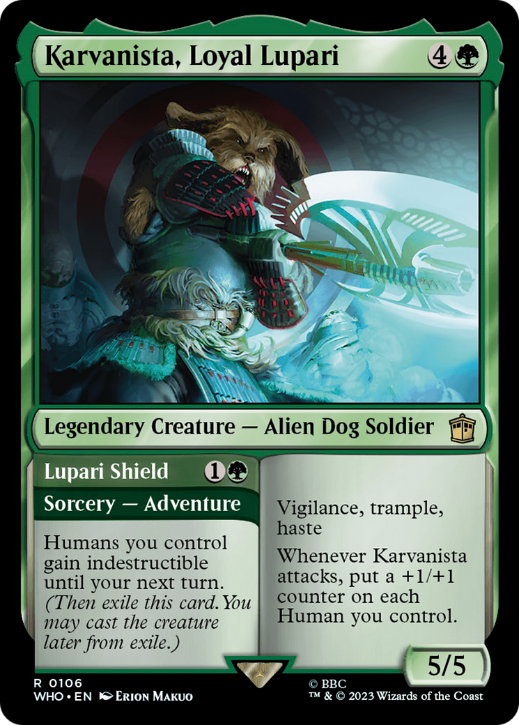Karvanista, Loyal Lupari // Lupari Shield [Doctor Who] | Galactic Gamez