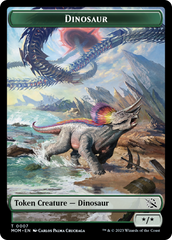 Treasure (21) // Dinosaur Double-Sided Token [March of the Machine Tokens] | Galactic Gamez