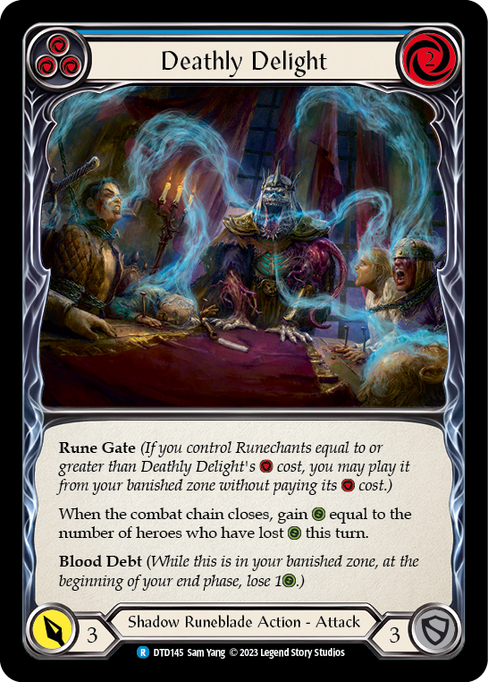 Deathly Delight (Blue) [DTD145] (Dusk Till Dawn)  Rainbow Foil | Galactic Gamez