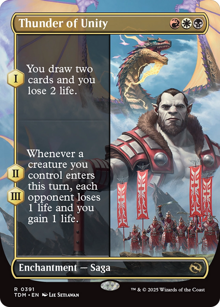 Thunder of Unity (Borderless) [Tarkir: Dragonstorm] | Galactic Gamez