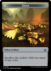 Thopter // Gold Double-Sided Token [March of the Machine Commander Tokens] | Galactic Gamez