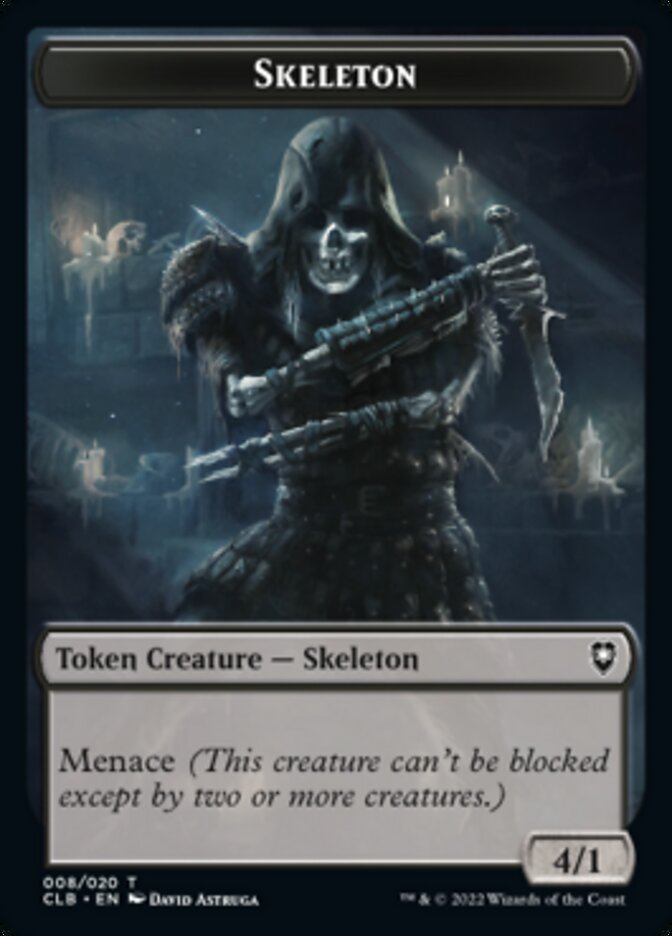 Skeleton Token [Commander Legends: Battle for Baldur's Gate Tokens] | Galactic Gamez